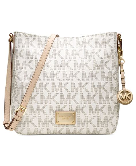 michael kors dillon optic white studded messenger leather 35s8saim8t|Michael Kors jet set.